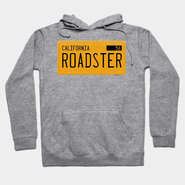 Roadster California Yellow License Plate Hoodie by hotroddude